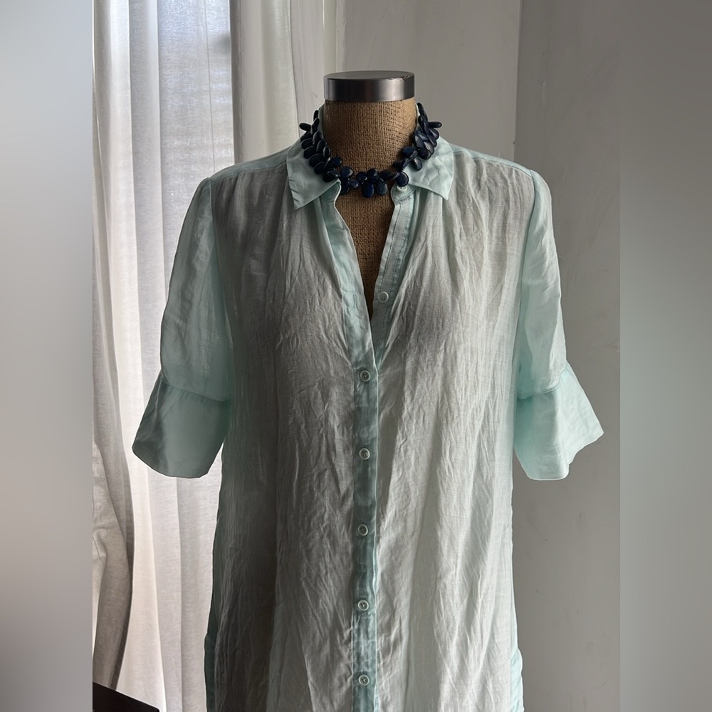 Adorable Aqua Shirt Dress / Swimsuit Cover, size 8
